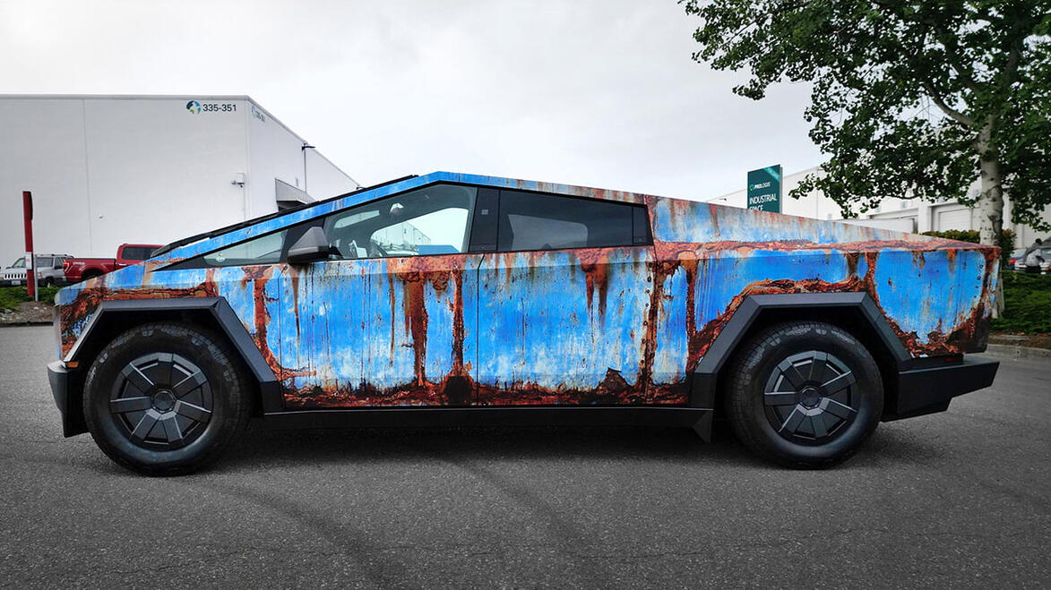 FULL WRAP OKLEINA TESLA CYBERTRUCK FULL WRAP OKLEINA TESLA CYBERTRUCK