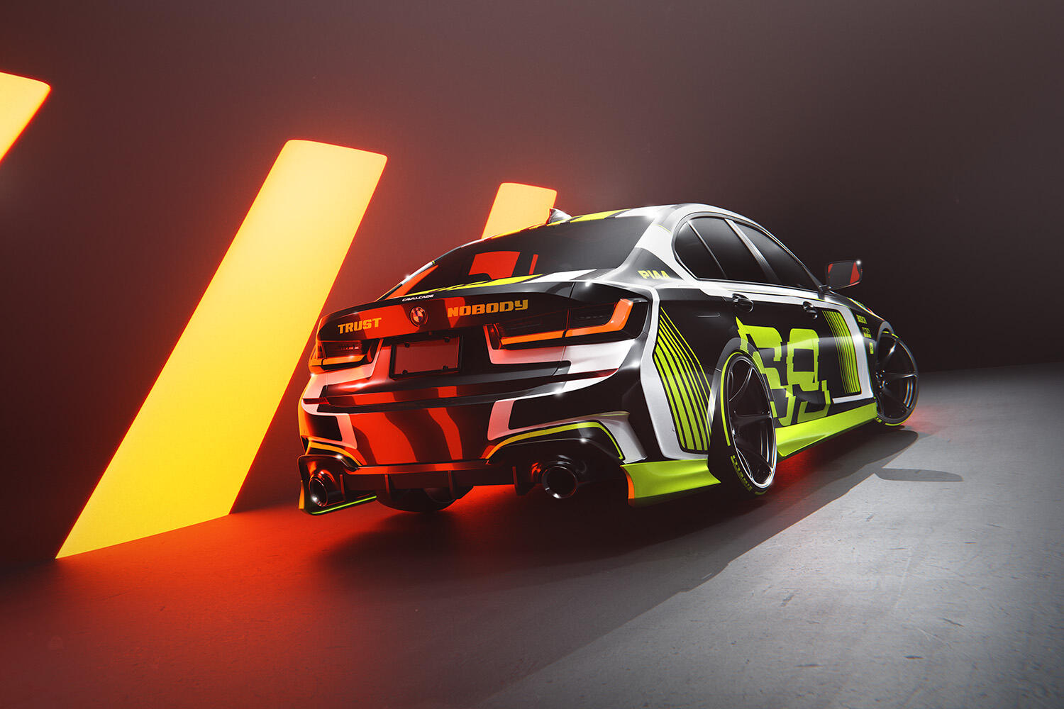 BMW 3-Series G20 Wrap Design 3D Visualization