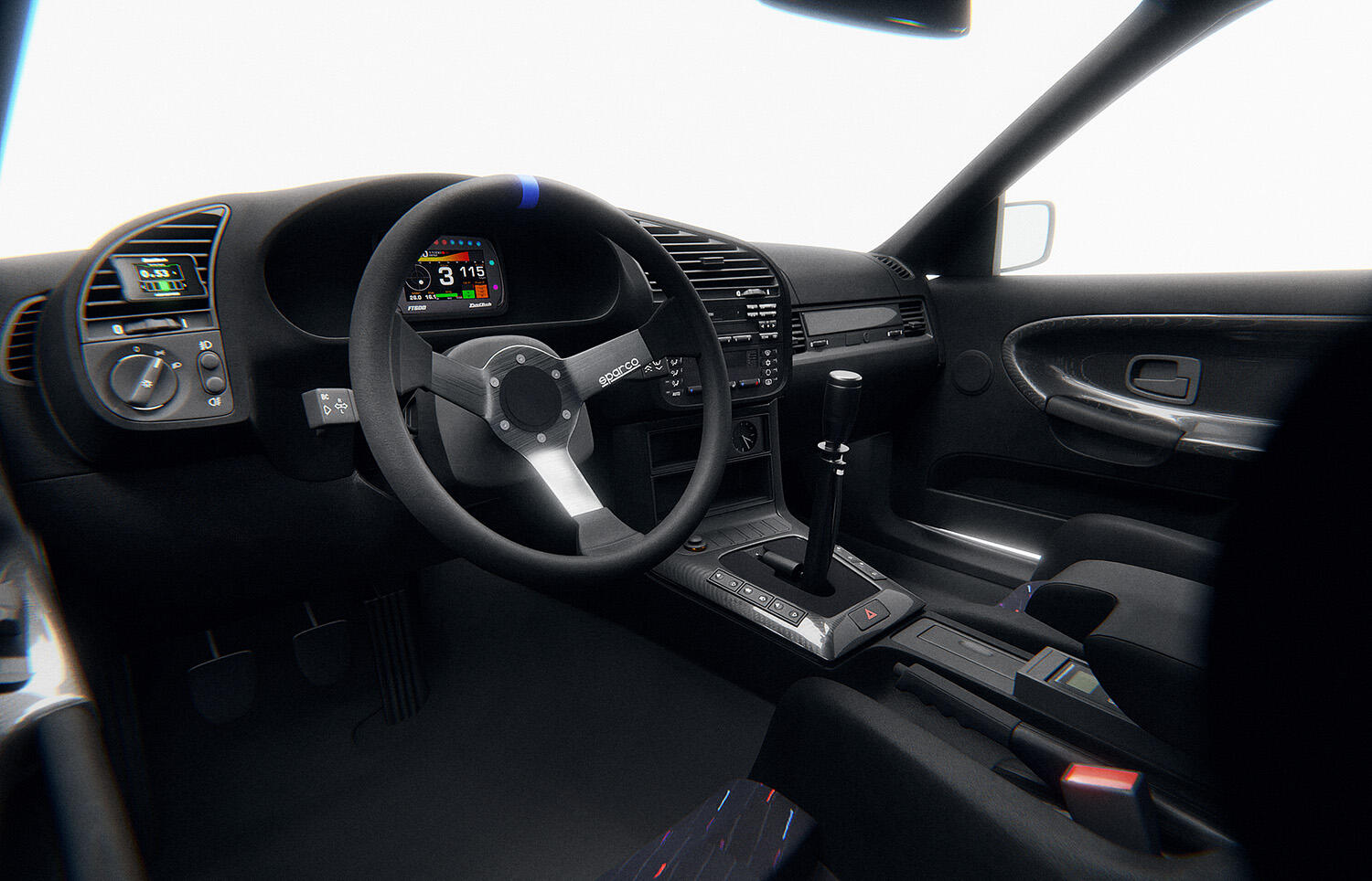 BMW E36 Sedan Interior Drift 3D Visualization