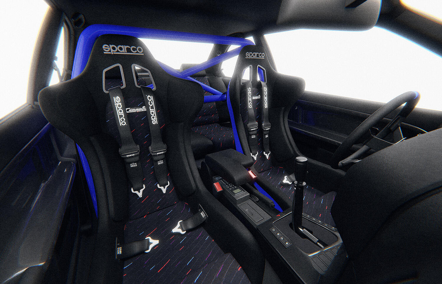 BMW E36 Sedan Interior Drift 3D Visualization