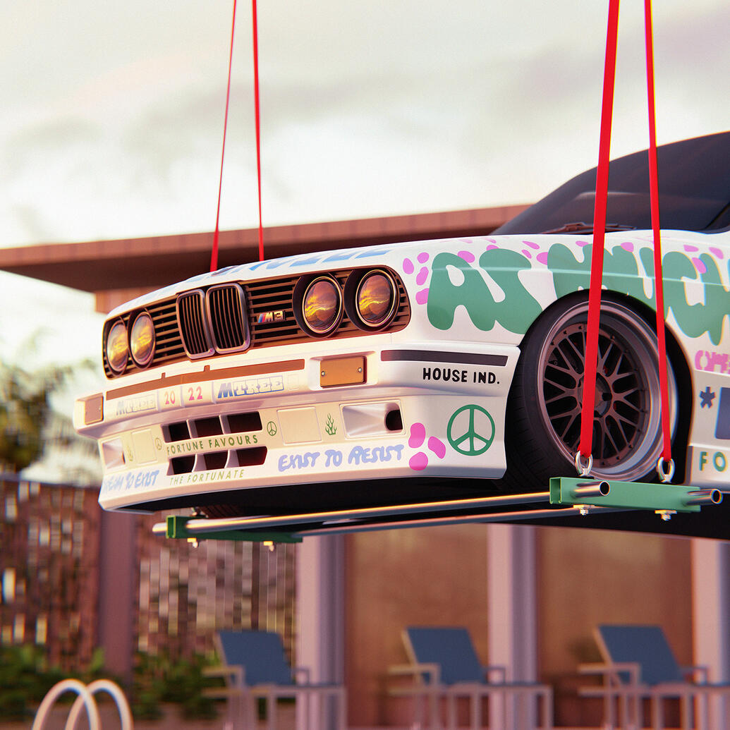 BMW E30 M3 Race Service 3D Visualization