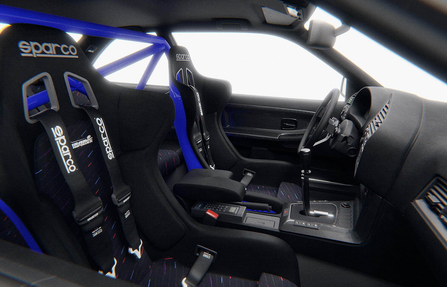 BMW E36 Sedan Interior Drift 3D Visualization