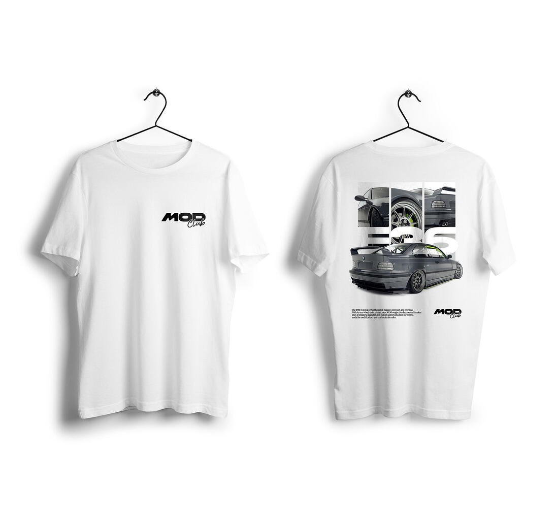 Mod Club Shop - T-Shirt Print Design BMW 3-Series E36 Coupe Drift