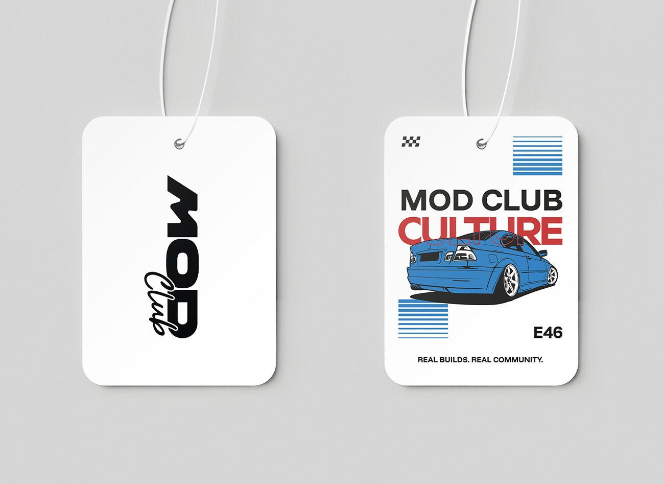 Mod Club Shop - Air Freshener Print Merchandise Design BMW 3-Series E46 Coupe Drift
