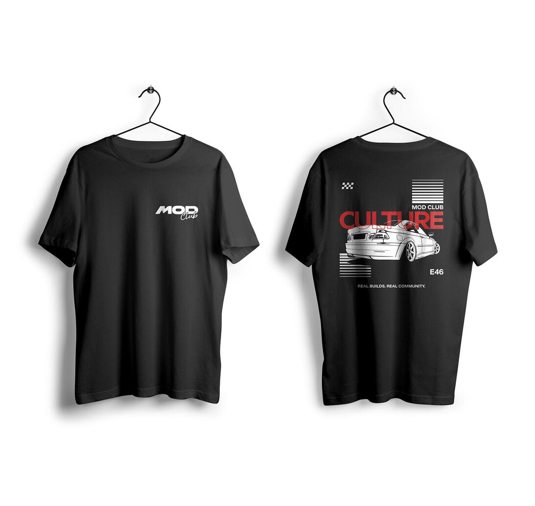 Mod Club Shop - T-Shirt Print Design BMW 3-Series E46 Coupe Stance Drift