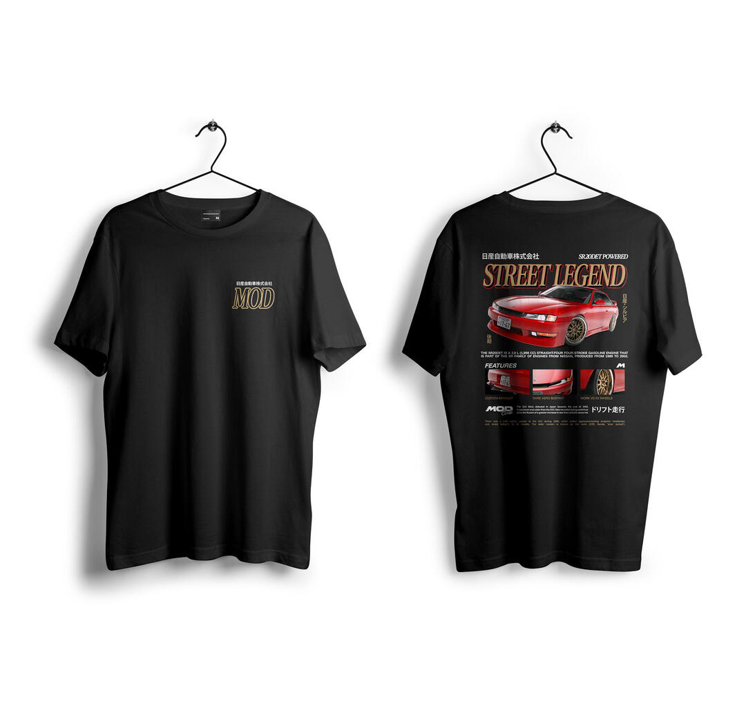 Mod Club Shop - T-Shirt Print Design Nissan Silvia S14 Drift