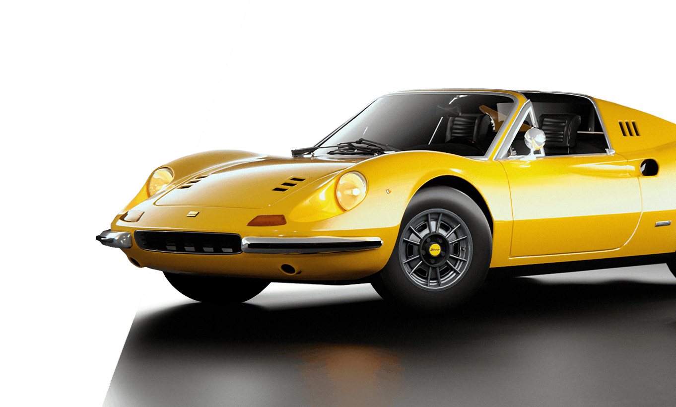 Chobal Restoration classic car interior visualization and social media advertising materials